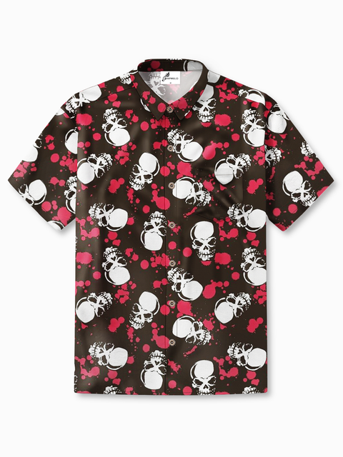 Rock Punk Abstract Skull Funky Shirt Made of Moisture-wicking Fabric